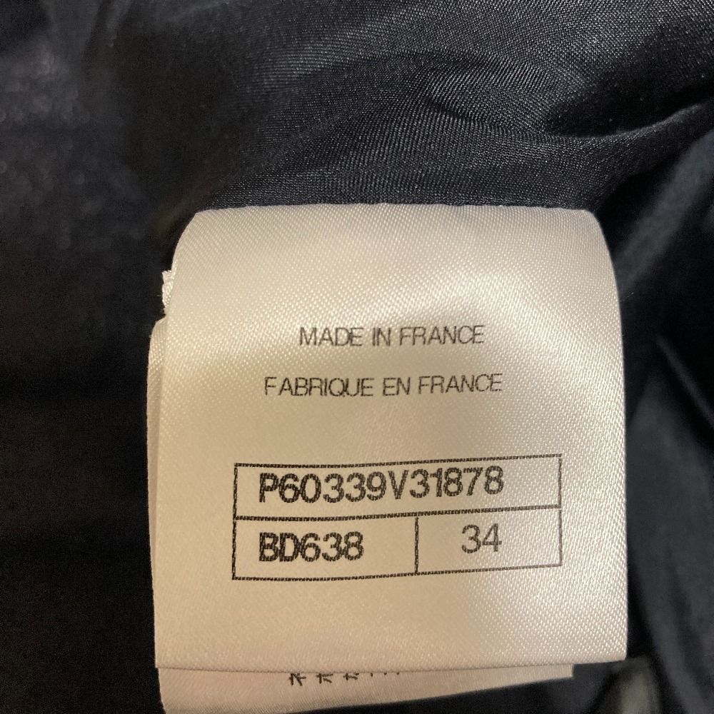 美品 CHANEL シャネル ラメ プリーツスカート P60339 サイズ34  