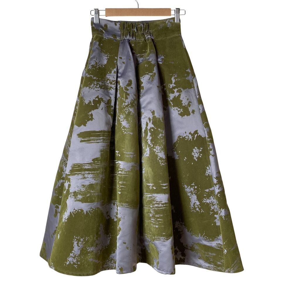 【ぽのの】【新品未使用】シャンブレーフロッキースカート　FRAY I.D FRAY I.D（フレイアイディー）の「シャンブレーフロッキースカート