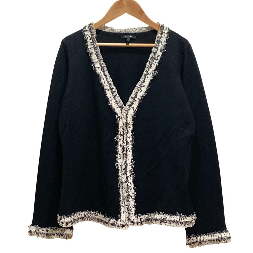 ESCADA エスカーダ ウールニット カーディガン 40 ブラック レディース