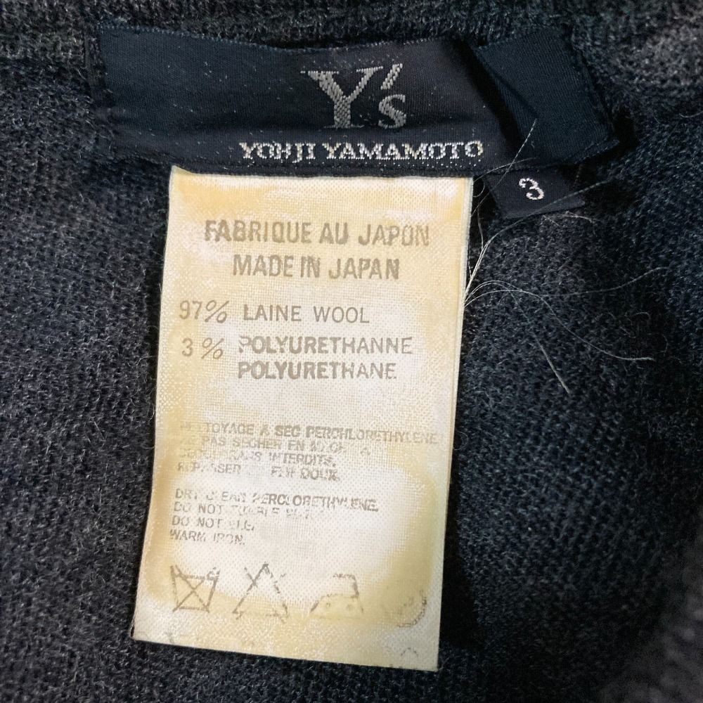 美品 Y's YOHJI YAMAMOTO ワイズ ヨウジヤマモト ストール付き ニット