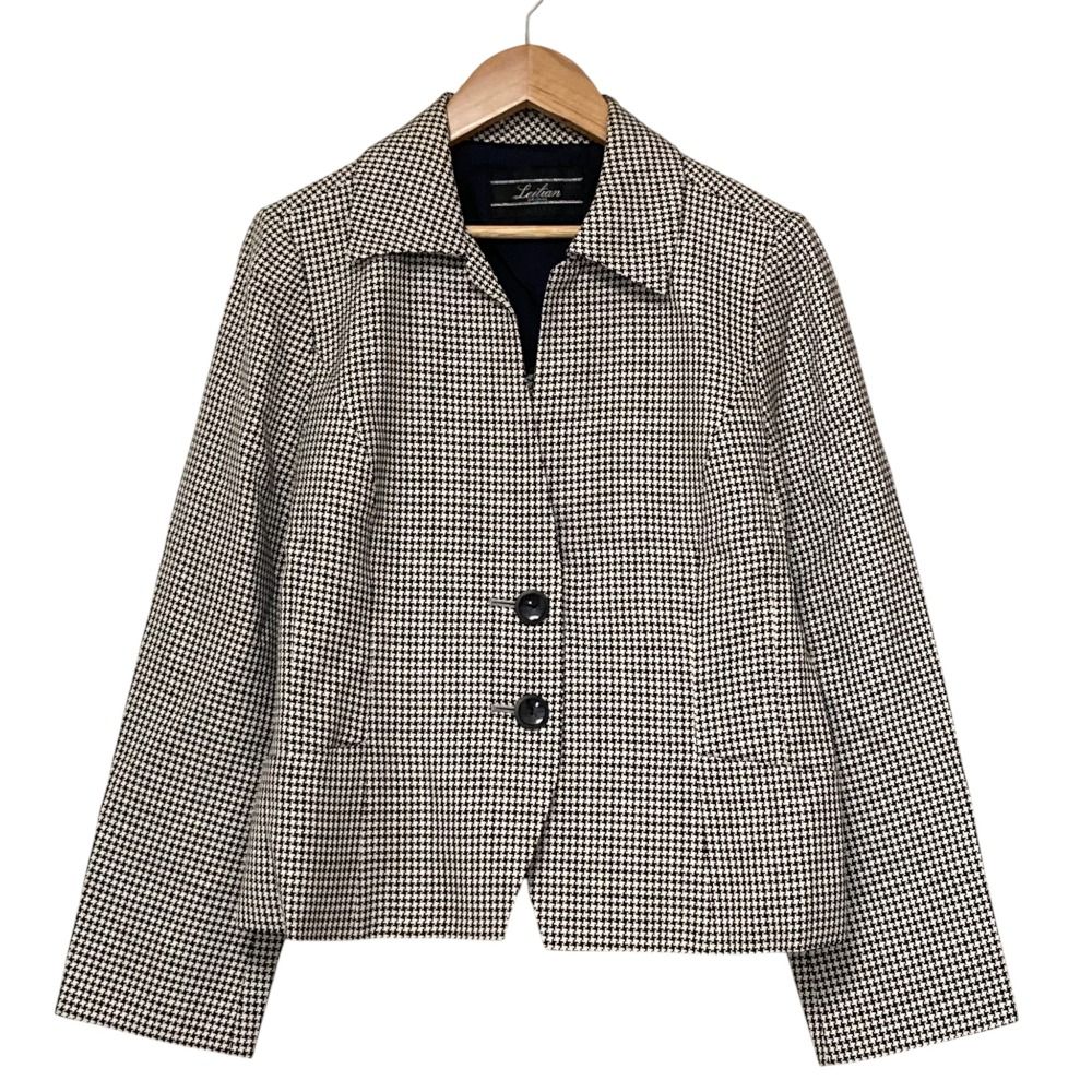 美品 Leilian レリアン 千鳥格子 ジャケット 大きいサイズ 13+