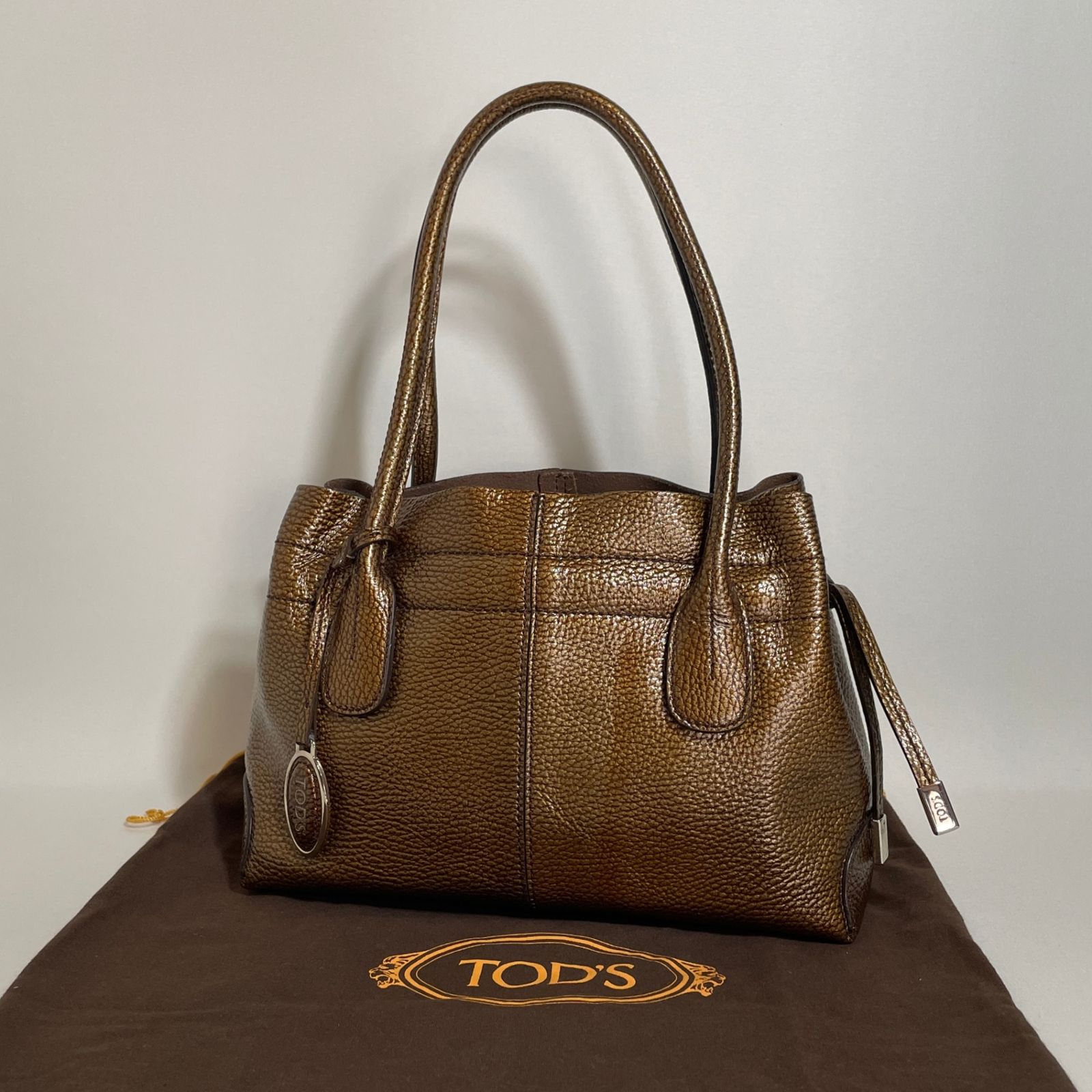 TOD'S トッズ レザー ロゴ型押し ゴールド金具 ハンドバッグ 付属品付き 楽天市場】TOD'S トッズ 茶系 ブラウン キャメル Girelli ジレリ 2way