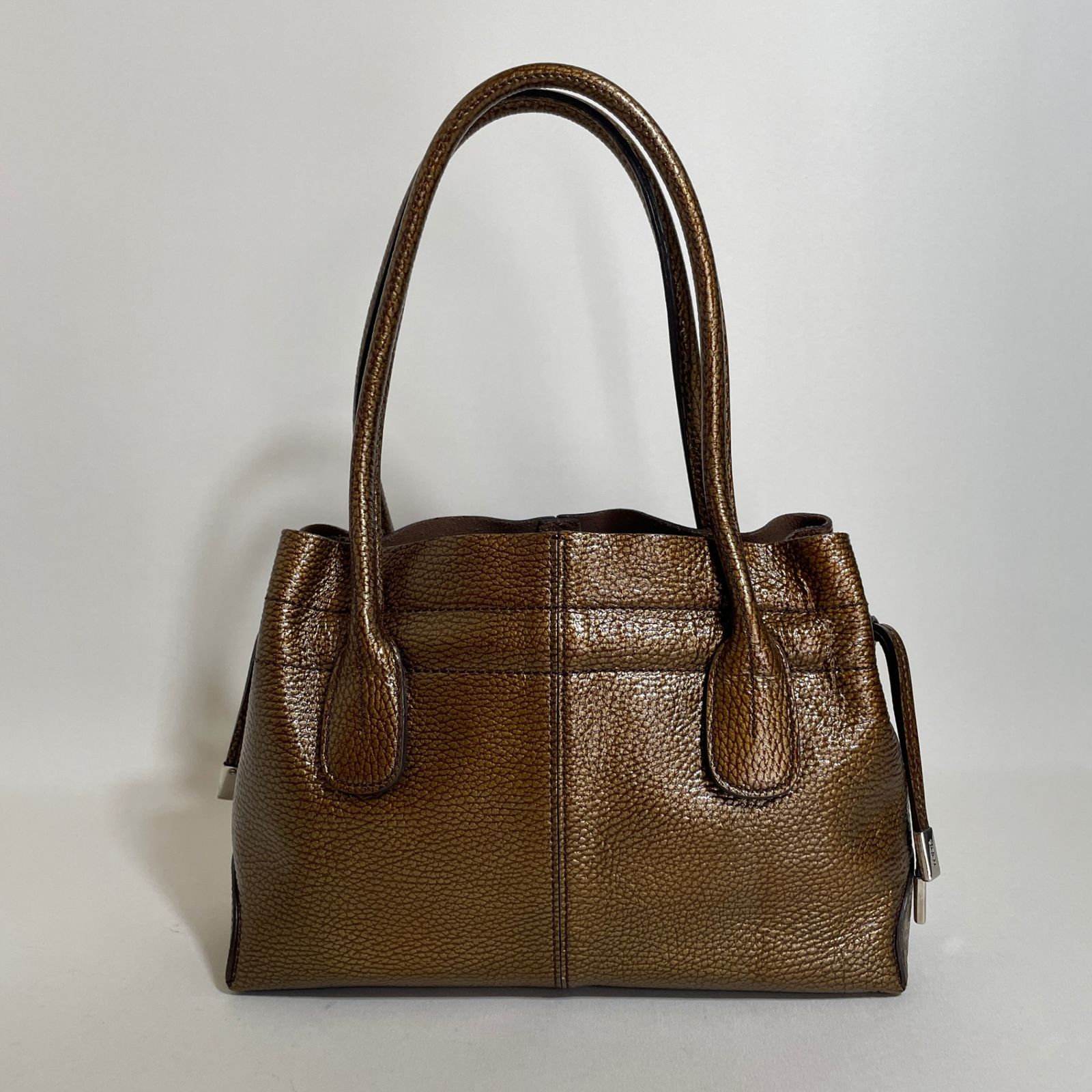 2601-62｜美品｜トッズ ハンドバッグ レザー ブラウンゴールド - メルカリ 