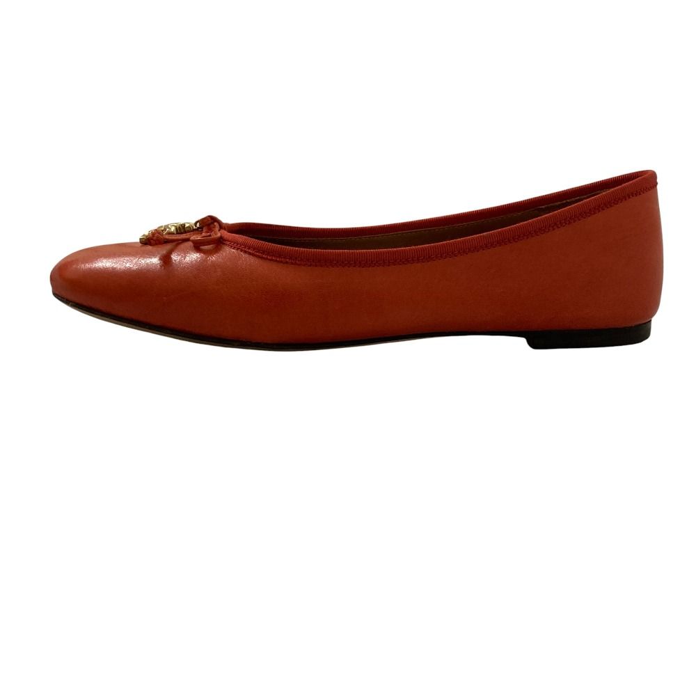 デパート購入試着のみトリーバーチオレンジ キルティングバレエシューズ38サイズ デパート購入試着のみトリーバーチオレンジ キルティングバレエ