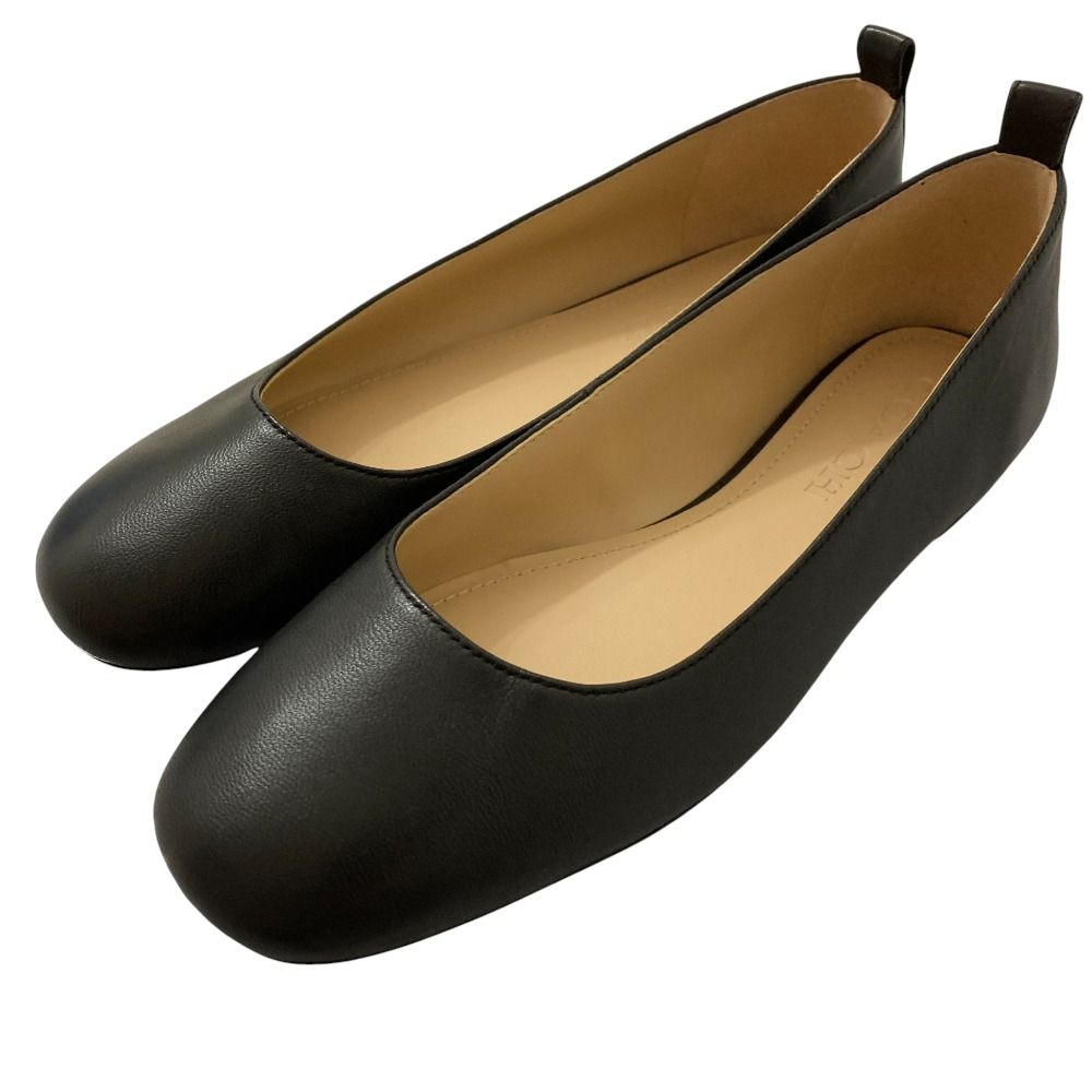 【極美品】COACH コーチ　フラットシューズ バレエシューズ　ブラック24.5 極美品】COACH コーチ フラットシューズ バレエシューズ ブラック24.5
