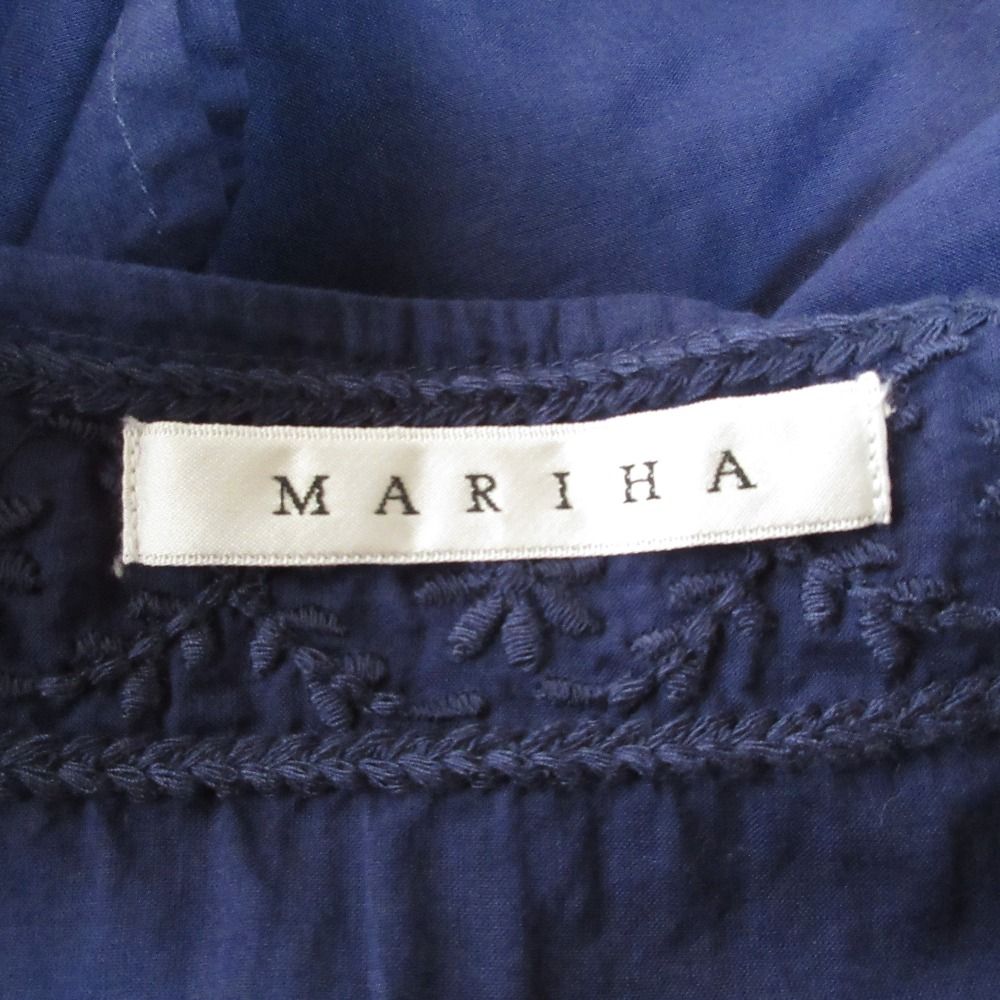 美品 MARIHA マリハ 草原の光のカフタンワンピース ネイビー  