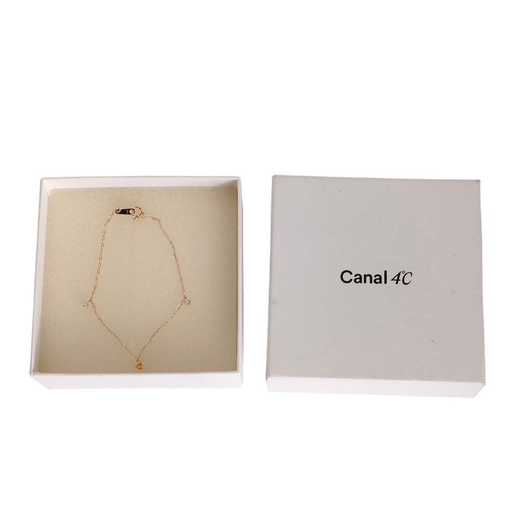 美品 canal 4℃ カナルヨンドシー K10 ラインストーン チェーン