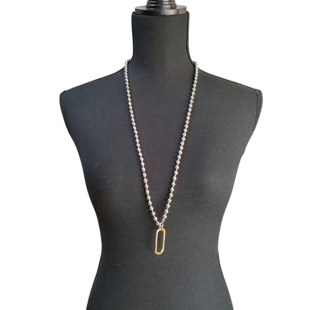 新品同様 Sea'ds Mara シーズマーラ ボールチェーン ロングネックレス