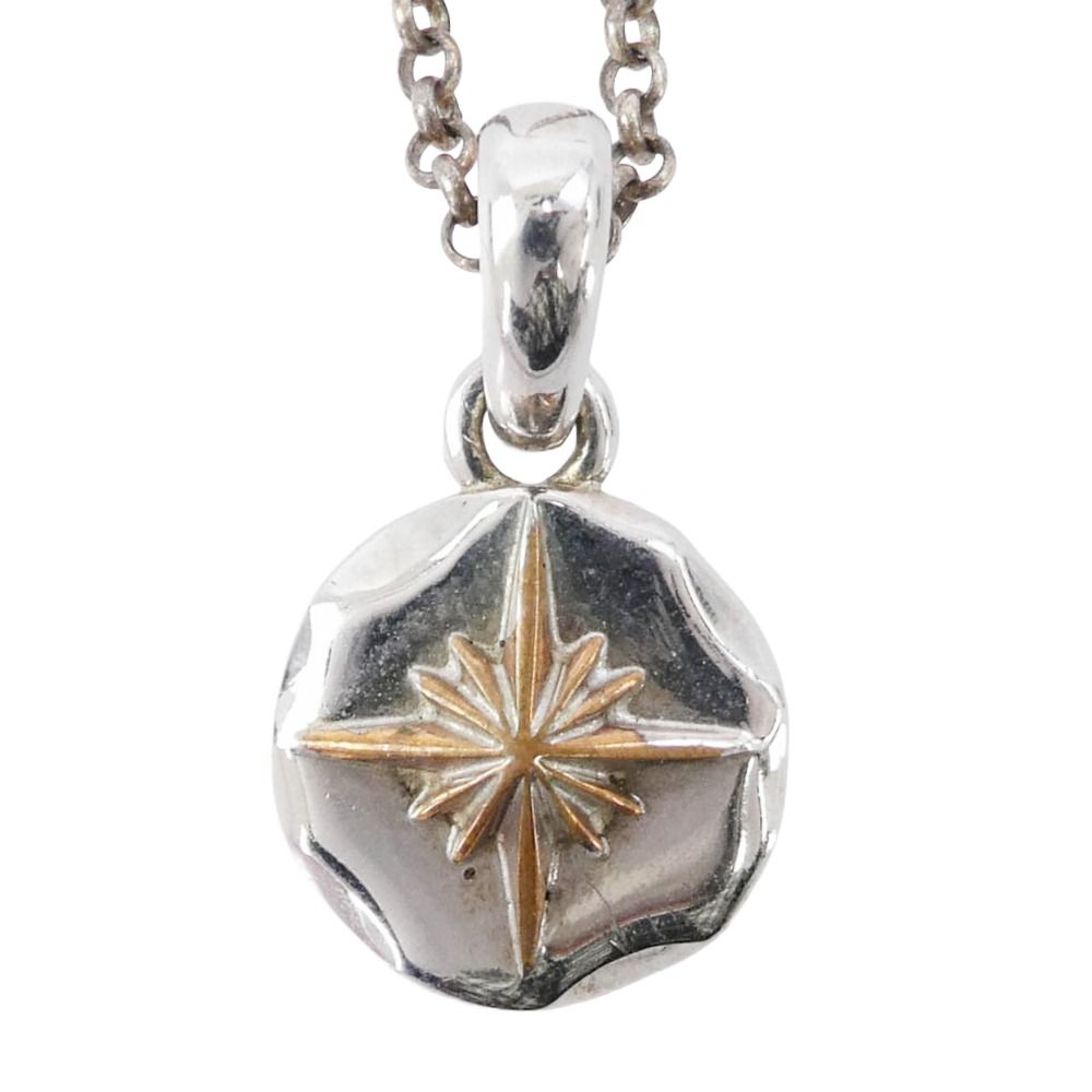 SAAD サード 太陽神 サンシンボル タタキ ネックレス シルバー系【中古