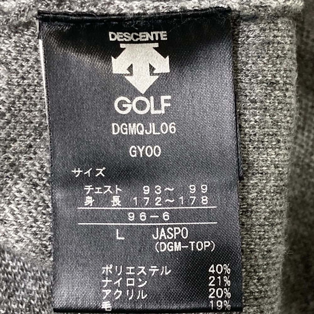 サイズ：L DESCENTE GOLF デサントゴルフ ×万美コレクション ウール混