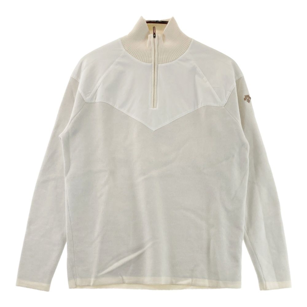 サイズ：L DESCENTE GOLF デサントゴルフ ハーフジップ 切替 ニット