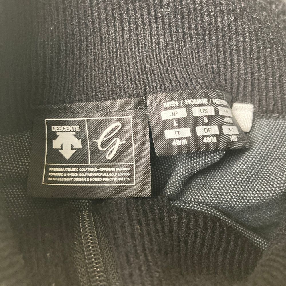 サイズ：L DESCENTE GOLF デサントゴルフ ハーフジップ ニット切替
