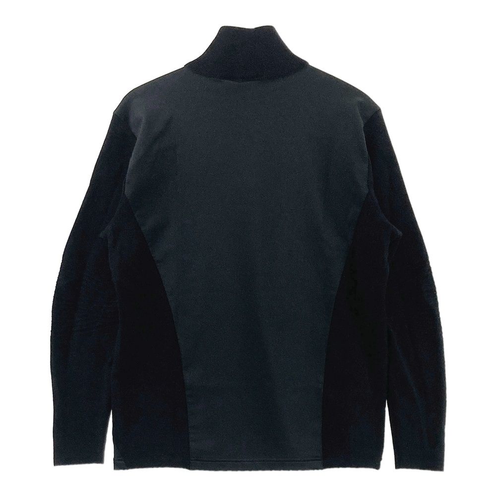 【デサントゴルフ】美品 ハーフジップ ニット ブラック Lサイズ メンズ サイズ：L DESCENTE GOLF デサントゴルフ ハーフジップ ニット切替