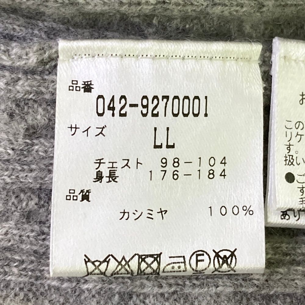 St Andrews グレー　ニット LL St ANDREWS セーター ニット 16G天竺クルーネックニットプルオーバー