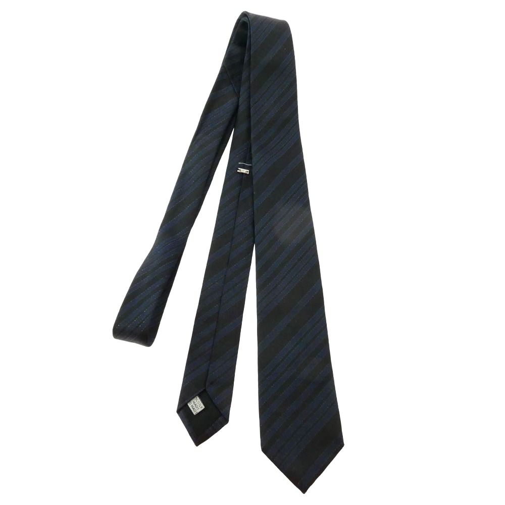DIOR HOMME ディオールオム シルク ネクタイ ブラック系 ネイビー系