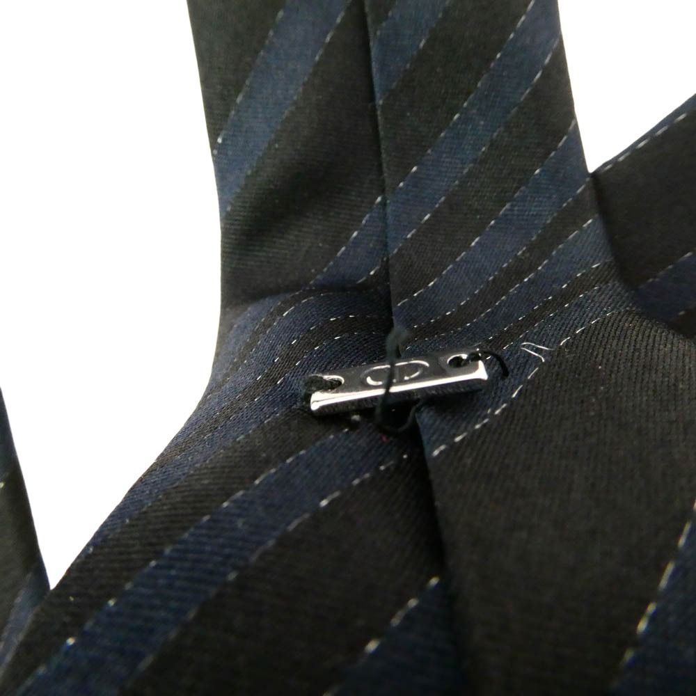 DIOR HOMME ディオールオム シルク ネクタイ ブラック系 ネイビー系