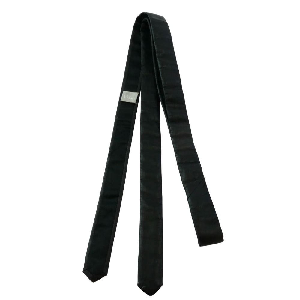 DIOR HOMME ディオールオム 06SS エディ期 レザー ナロー ネクタイ