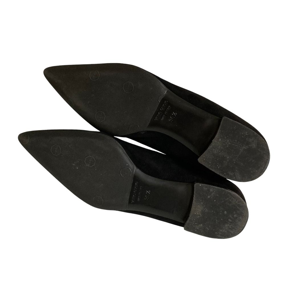 美品 BALDAN バルダン スエード ポインテッドトゥ パンプス フラット