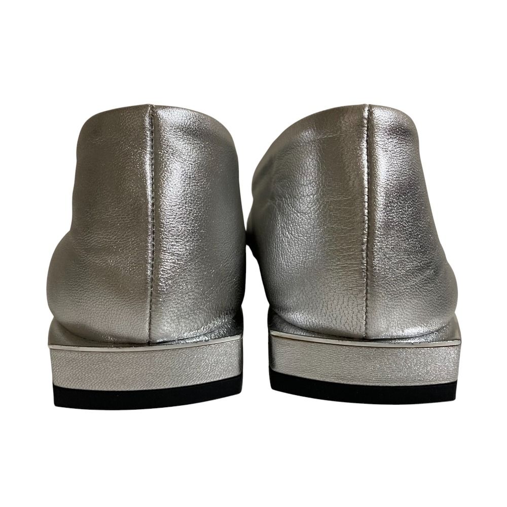 美品 LE TALON ルタロン スクエアトゥ チェーンストラップ フラット