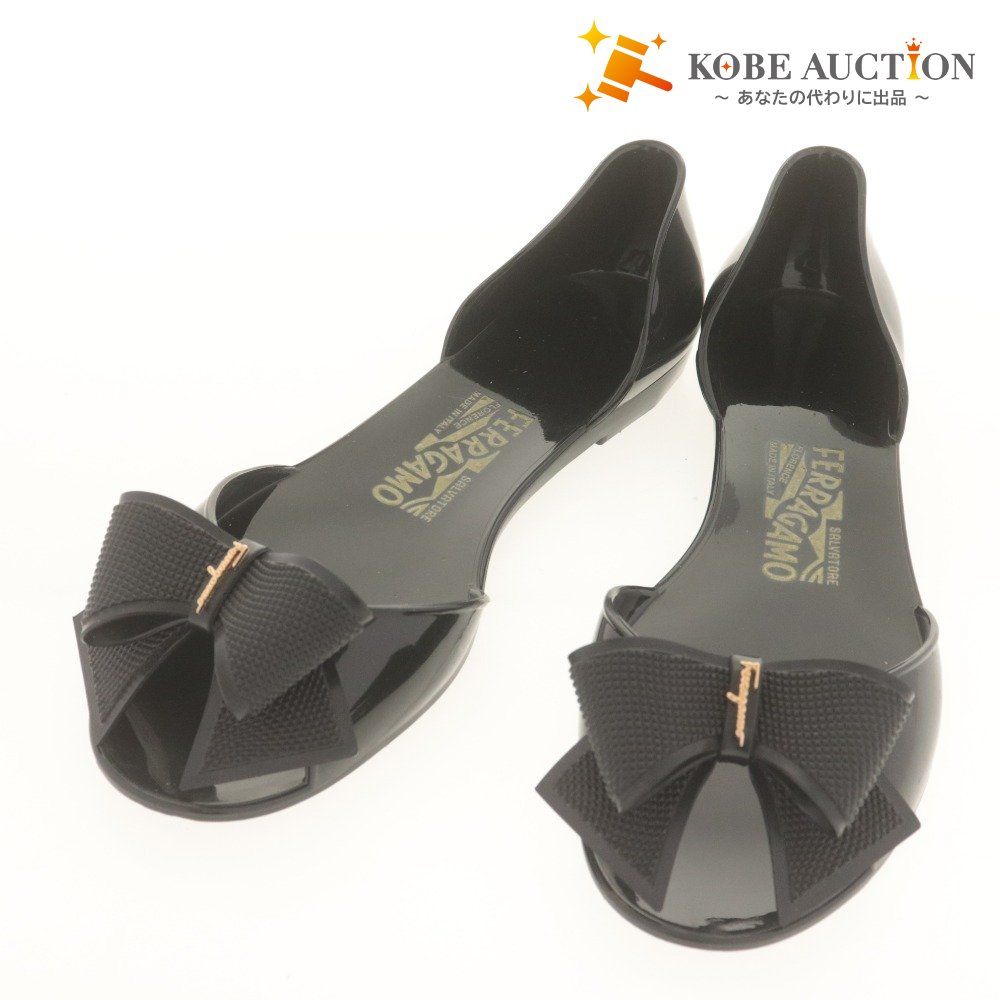 □ Salvatore Ferragamo フェラガモ ラバーサンダル パンプス 靴