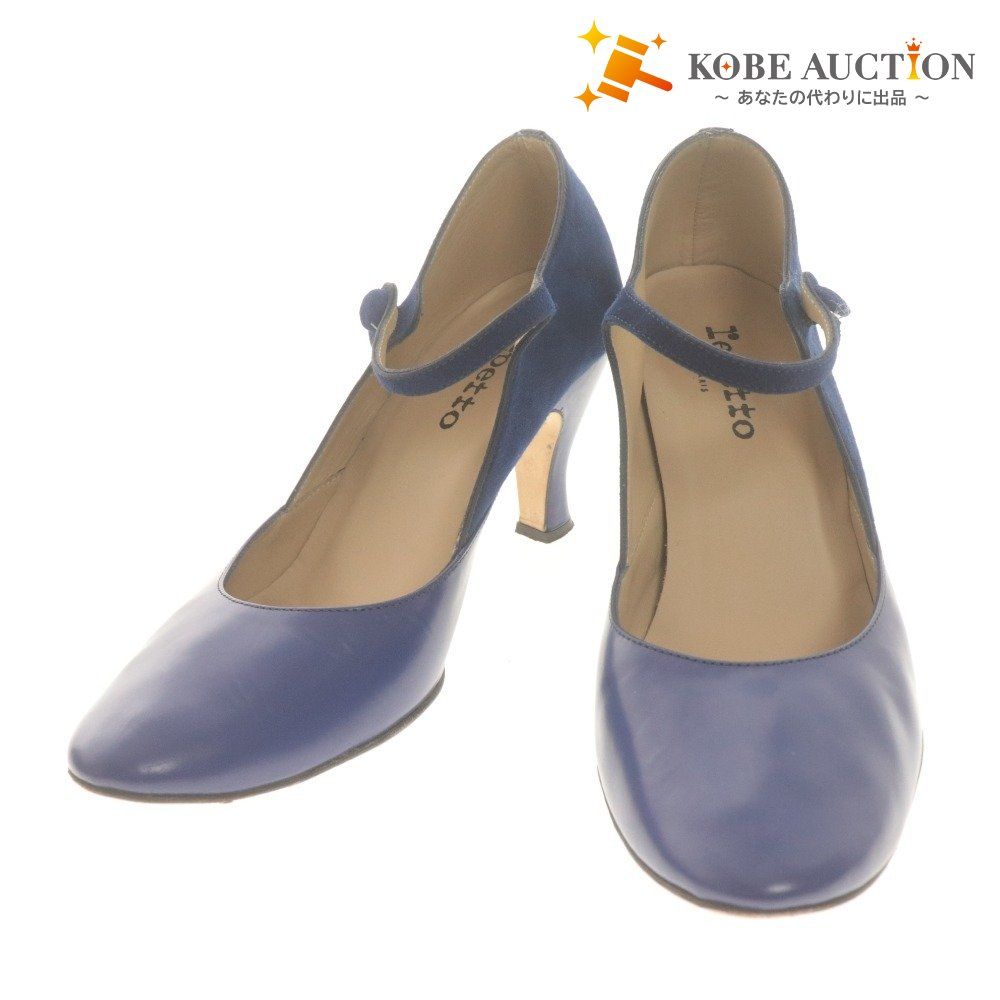 □ repetto レペット パンプス ハイヒール 革靴 アンクルストラップ