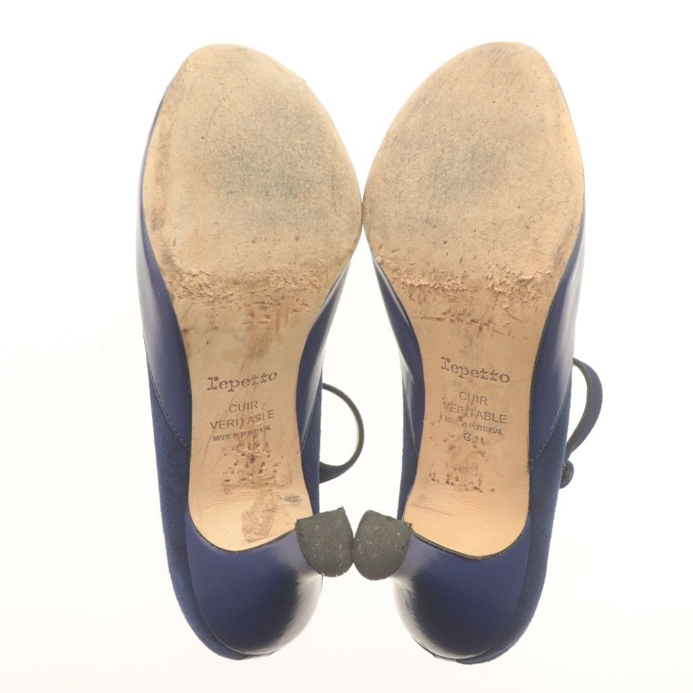 □ repetto レペット パンプス ハイヒール 革靴 アンクルストラップ