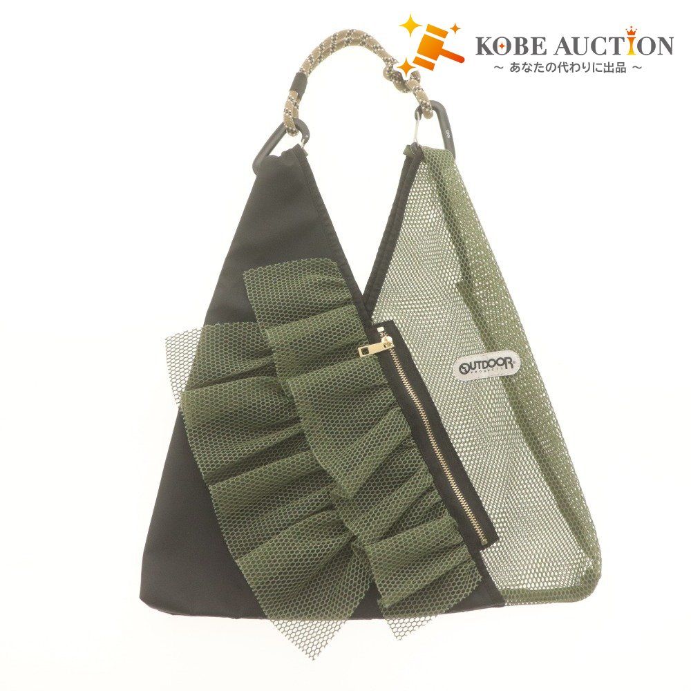 RISLEY×OUTDOOR トートバッグ ブラック/オリーブ Risley(リズレイ