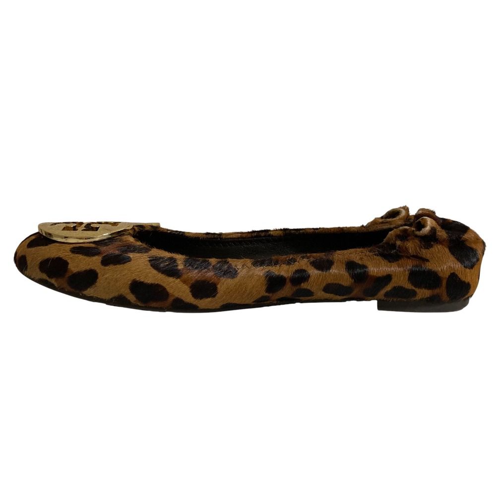 PIPPICHIC レオパードハラコフラットパンプスサイズ37/23.5 cm 良品 TORY BURCH トリーバーチ ハラコ レオパード柄 フラットシューズ