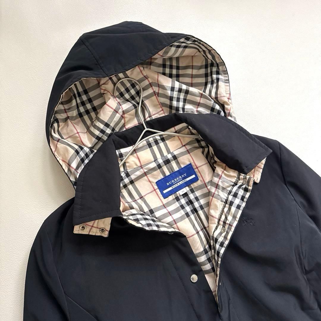 ✨美品✨バーバリーブルーレーベル　ノバチェック　パーカー　ホースロゴ　38 バーバリーブルーレーベル ジップパーカー ノバチェック ホースロゴ 38