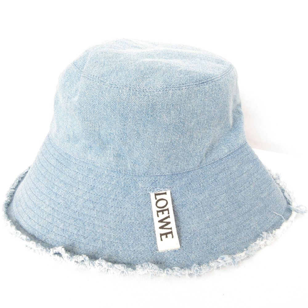 LOEWE ロエベ バケットハット 57 ホワイト/ネイビー LOEWE（ロエベ） バケットハット DENIM BUKET K820HB1XAJ レディース