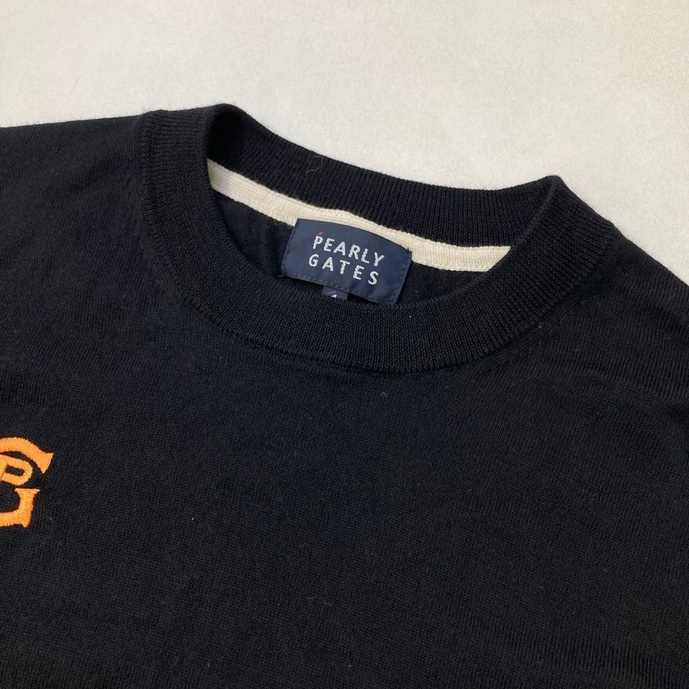 サイズ：1 PEARLY GATES パーリーゲイツ 長袖 ニットセーター ブラック