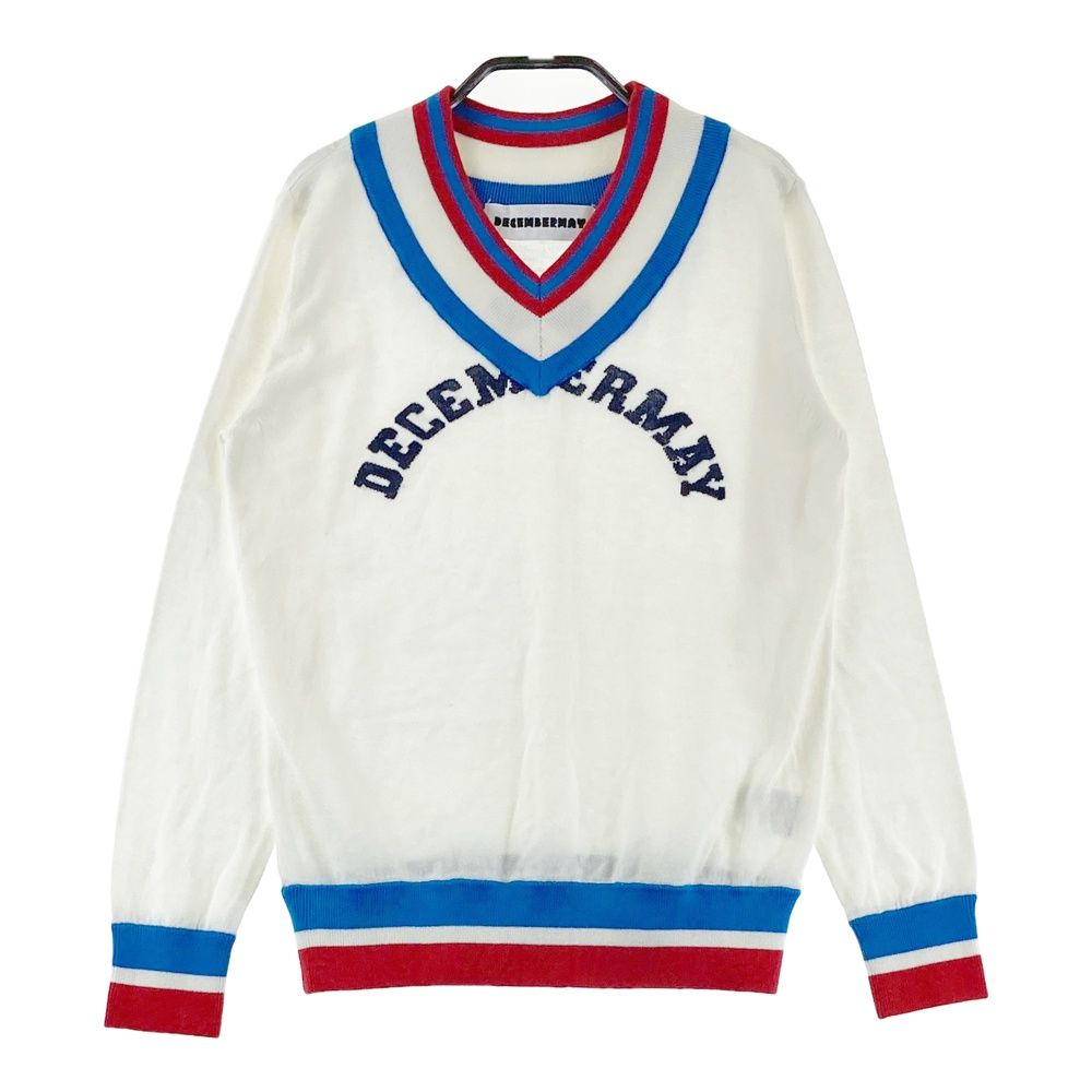 サイズ：S DECEMBERMAY ディセンバーメイ Vネック 長袖ニットセーター