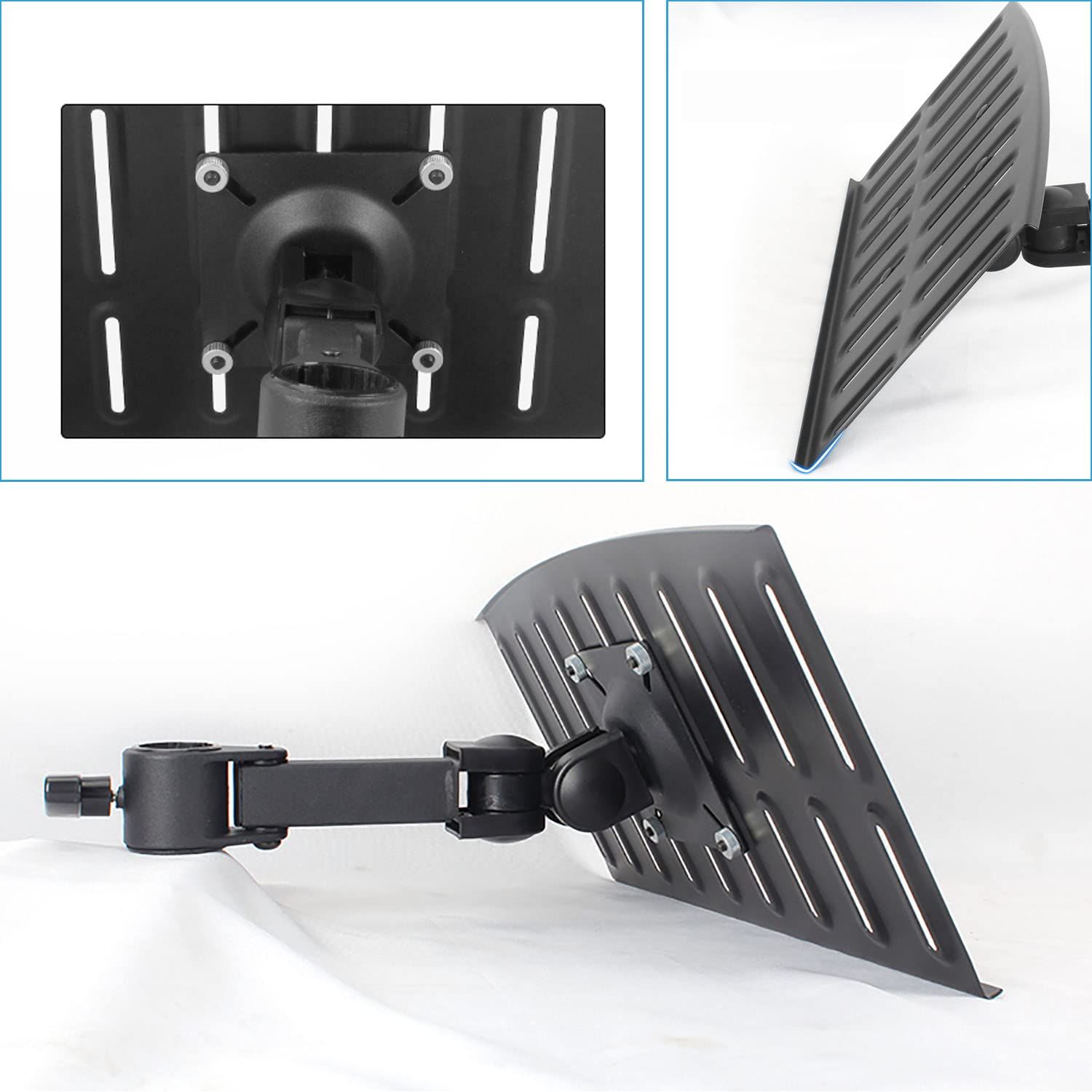 新品 キーボードトレイ鋼管取付キーボードトレイアルミ合金製