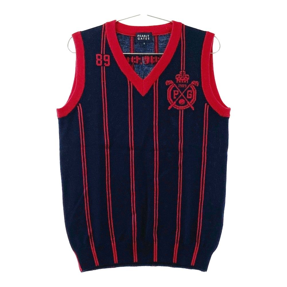 サイズ：4 PEARLY GATES パーリーゲイツ Vネック ニットベスト