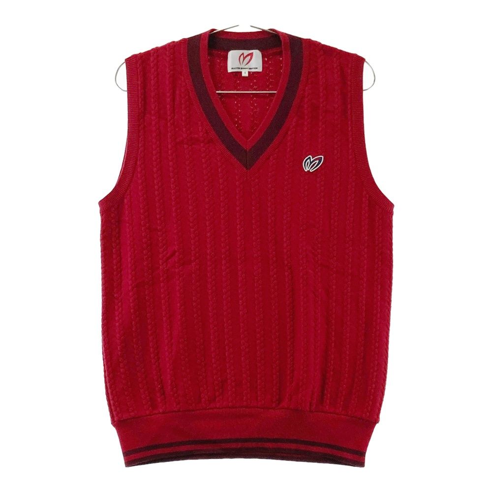 完売 未使用タグ付き Vネック カシミヤニットベスト 4 M 黒 マスターバニー サイズ：4 MASTER BUNNY EDITION マスターバニーエディション Vネック