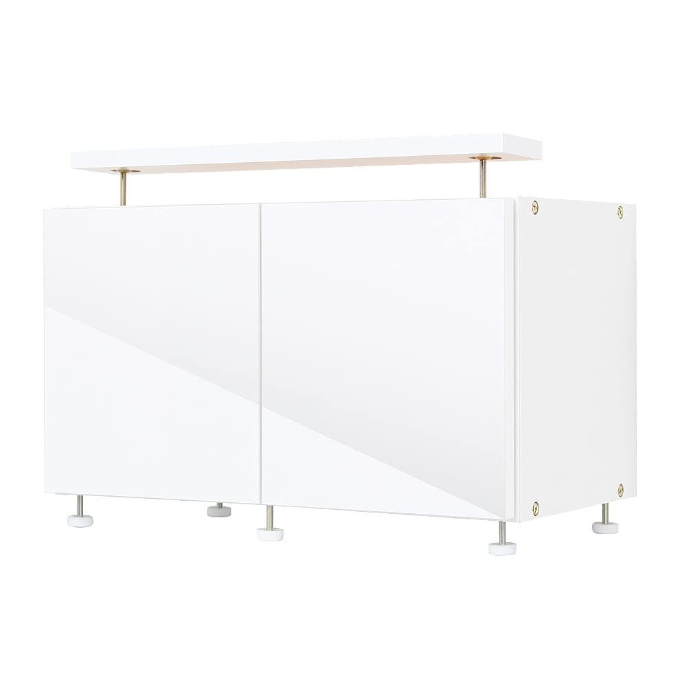 JAJAN 国産 冷蔵庫 耐震上置き 冷蔵庫上 じしん作くん ロータイプ ホワイト 対応隙間高42-53 cm 幅60 奥行き30.8 鏡面扉 キッチン 隙間収納 すき間 転倒防止 地震対策 耐震 IBJ-60 L