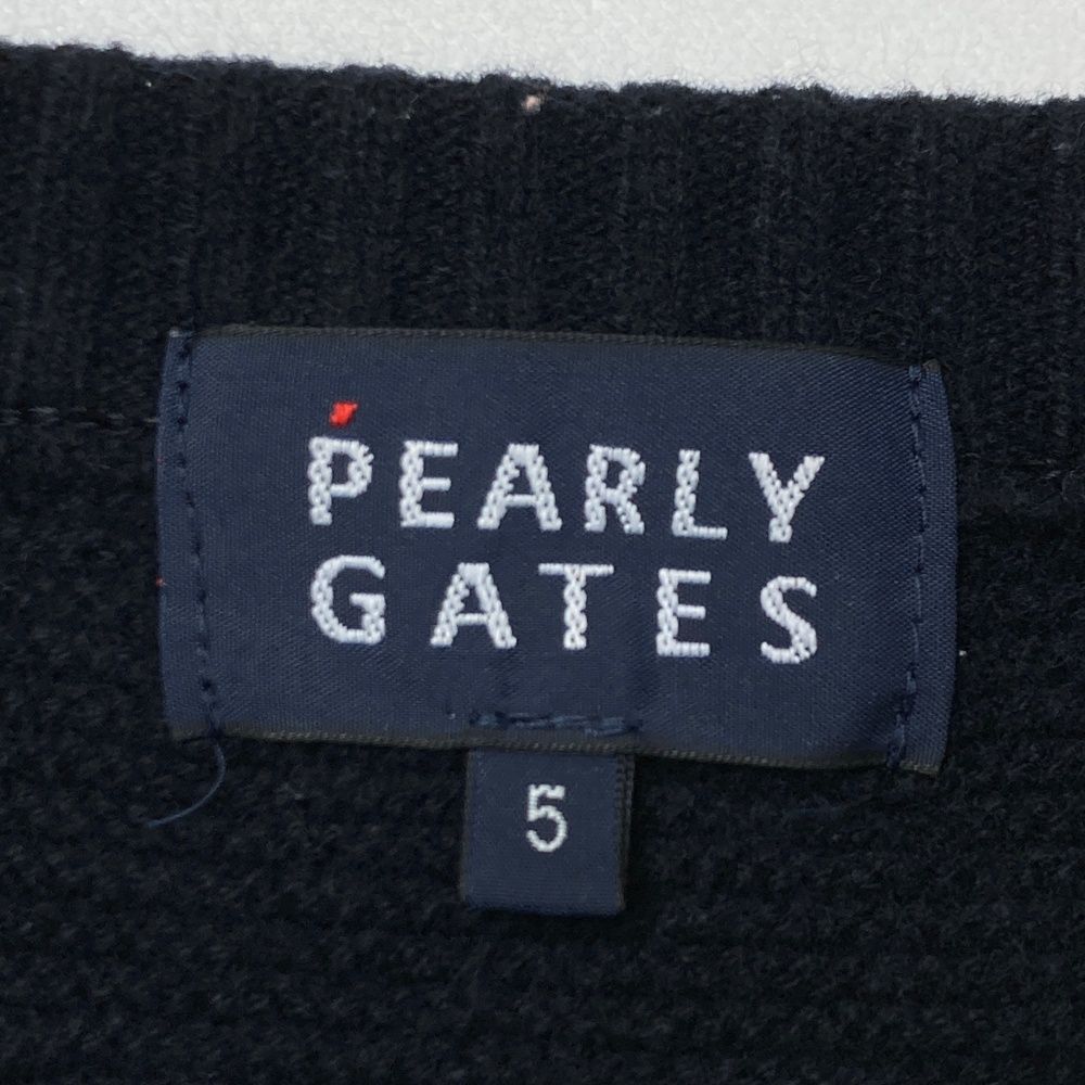 サイズ：5 PEARLY GATES パーリーゲイツ ニットセーター ウール混 星柄