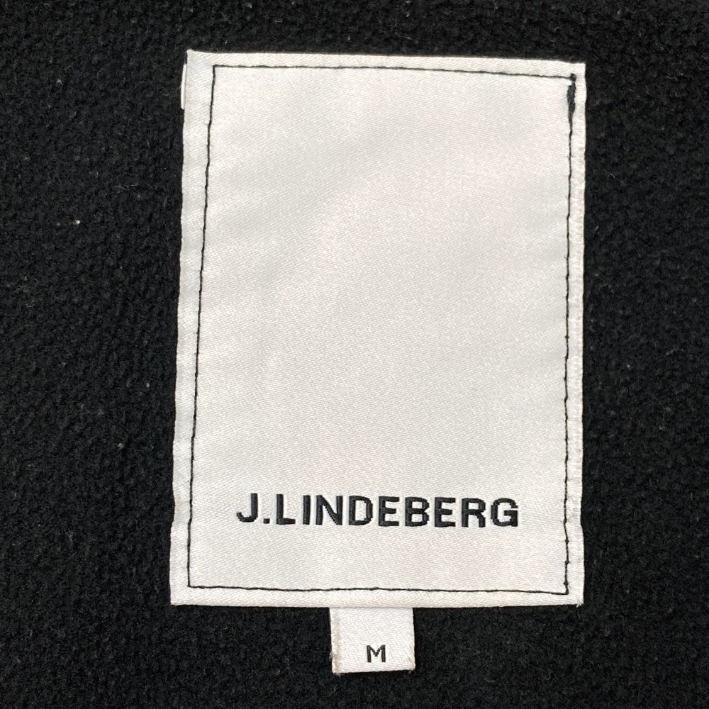J.LINDEBERG ゴルフ 中綿ジャケット M ブラック ロゴ サイズ：M J.LINDEBERG ジェイリンドバーグ 裏起毛 ジップジャケット