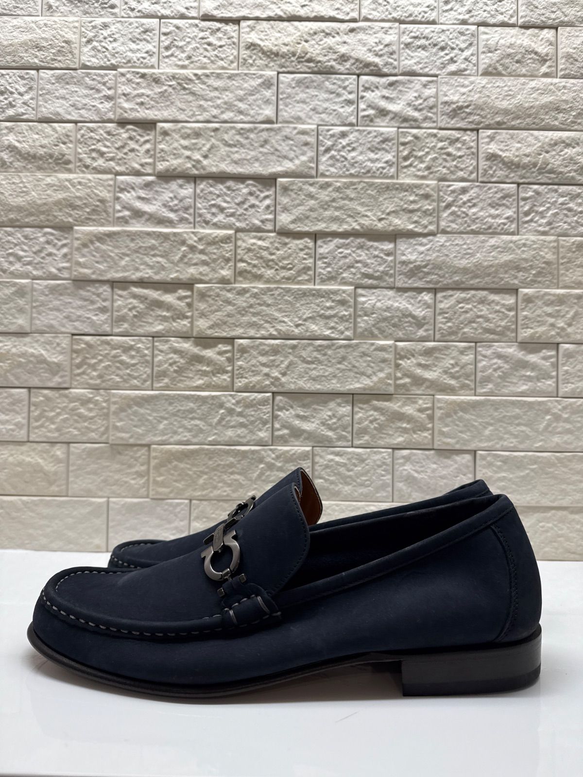 S00484 FERRAGAMO フェラガモ｜ローファー Loafer｜ネイビー Navy 紺