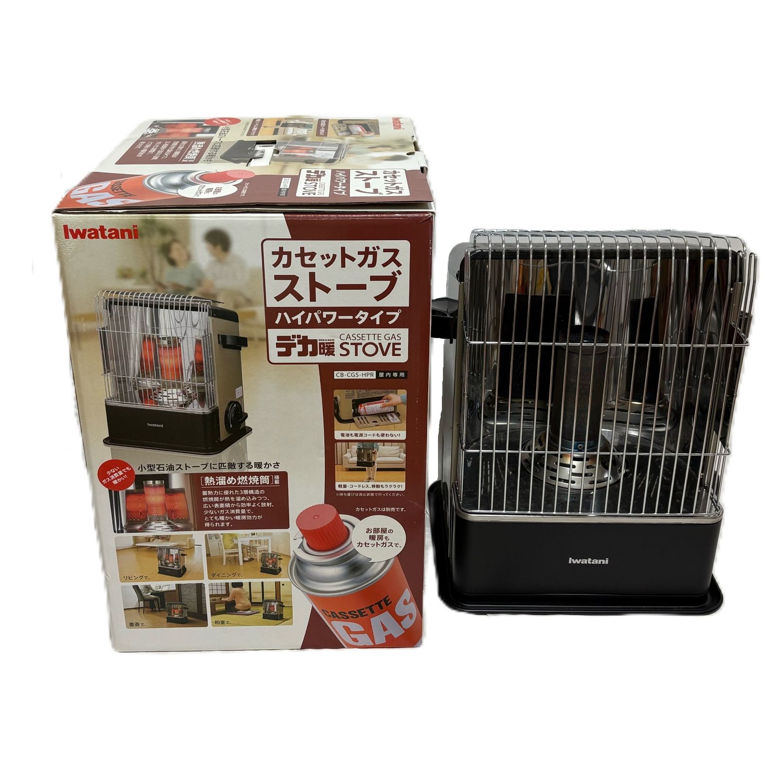 ◇ イワタニ Iwatani カセットガスストーブ CB-CGS-HPR ブラック