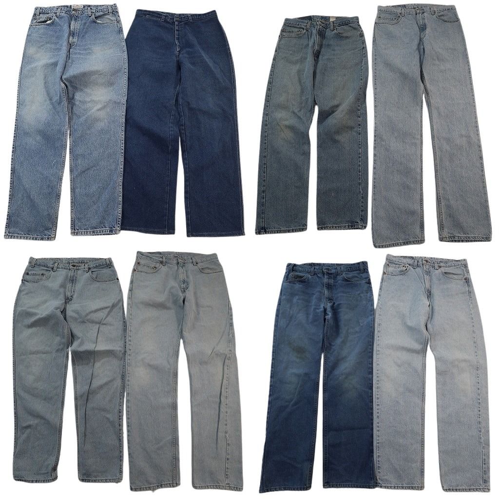 古着卸 まとめ売り リーバイス 紙タグ デニム パンツ 8枚セット (メンズ 36 /34 ) 545 503 オレンジタブ 505  古着 ND3437