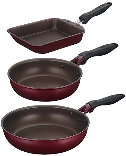 企画品 サーモス デュラブルシリーズ フライパン KFH 3点セット レッド KFH-SET 3-A R ae 79 d 07 c