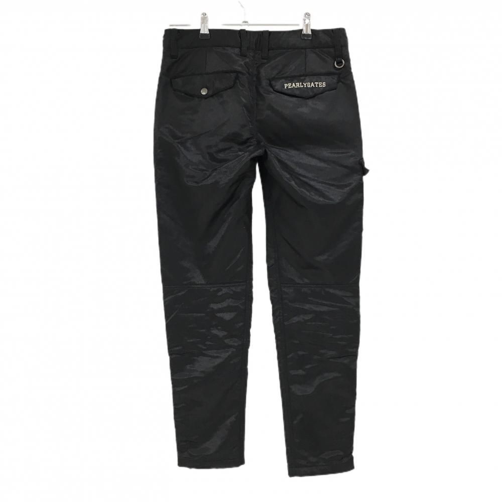 美品】パーリーゲイツ 中綿パンツ 黒 裾ジップ レディース 2(L) ゴルフ
