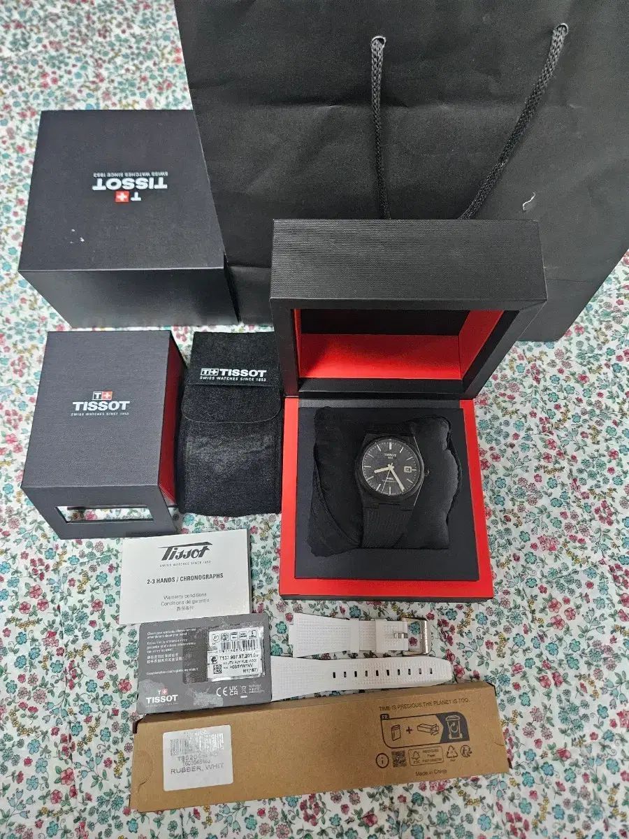 TISSOT ティソ prx カーボン パワーマティック80 ほぼ 白 ラバー 追加 日差 大丈夫