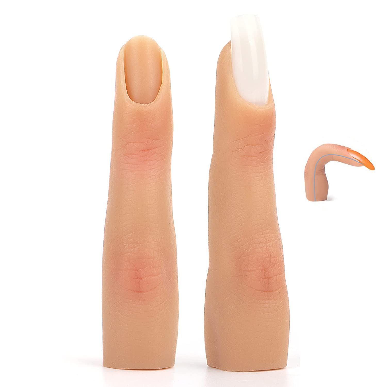 ネイルアート練習用ハンド、ネイル、シリコン製練習用フィンガーモデル