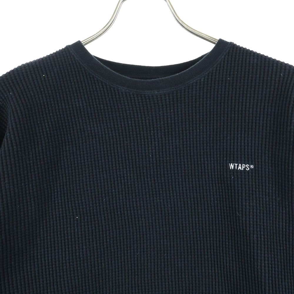 WTAPS (ダブルタップス) 22AW WAFFLE LS COTTON LOOSE SIGN ロゴ刺繍