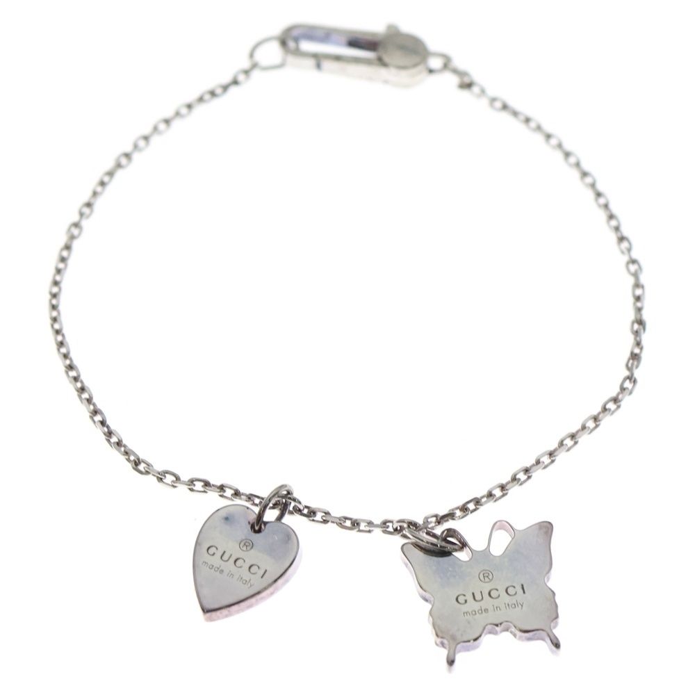 GUCCI (グッチ) バタフライ ハート ブレスレット シルバー sv925