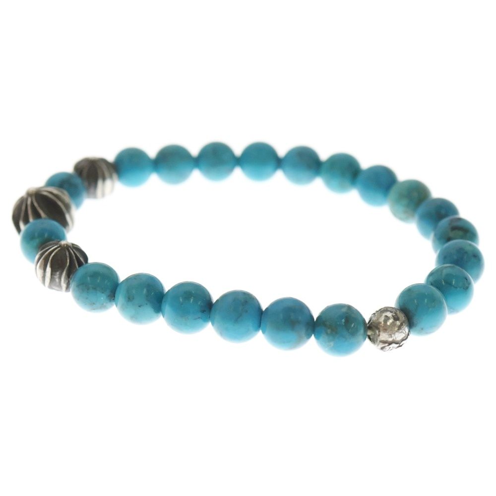 CHROME HEARTS (クロムハーツ) 8mm BEAD 8mmビーズブレス ターコイズ