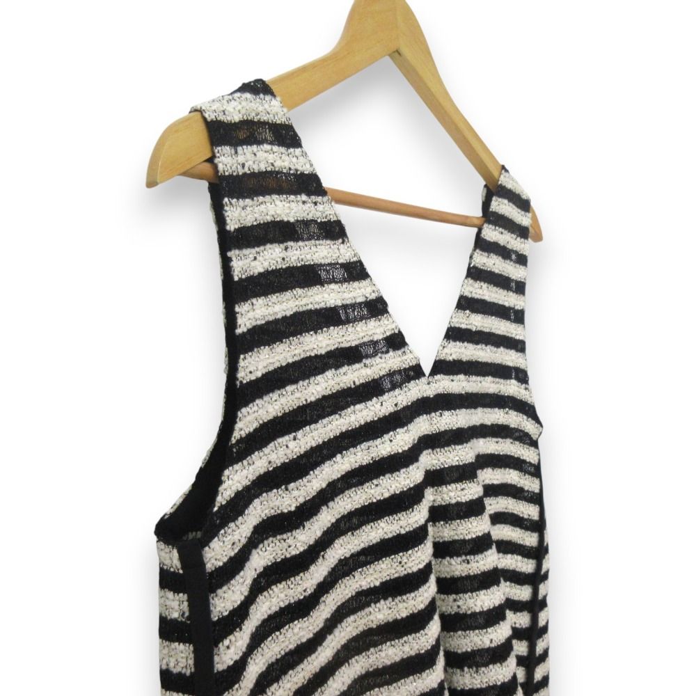 美品 24AW TOMORROWLAND .B トゥモローランド Roving Boarder V Neck Pullover ツイード ノースリーブ カットソー F ブラック レディース 古着 中古 USED 美品 24AW TOMORROWLAND .B トゥモローランド Roving Boarder V Neck