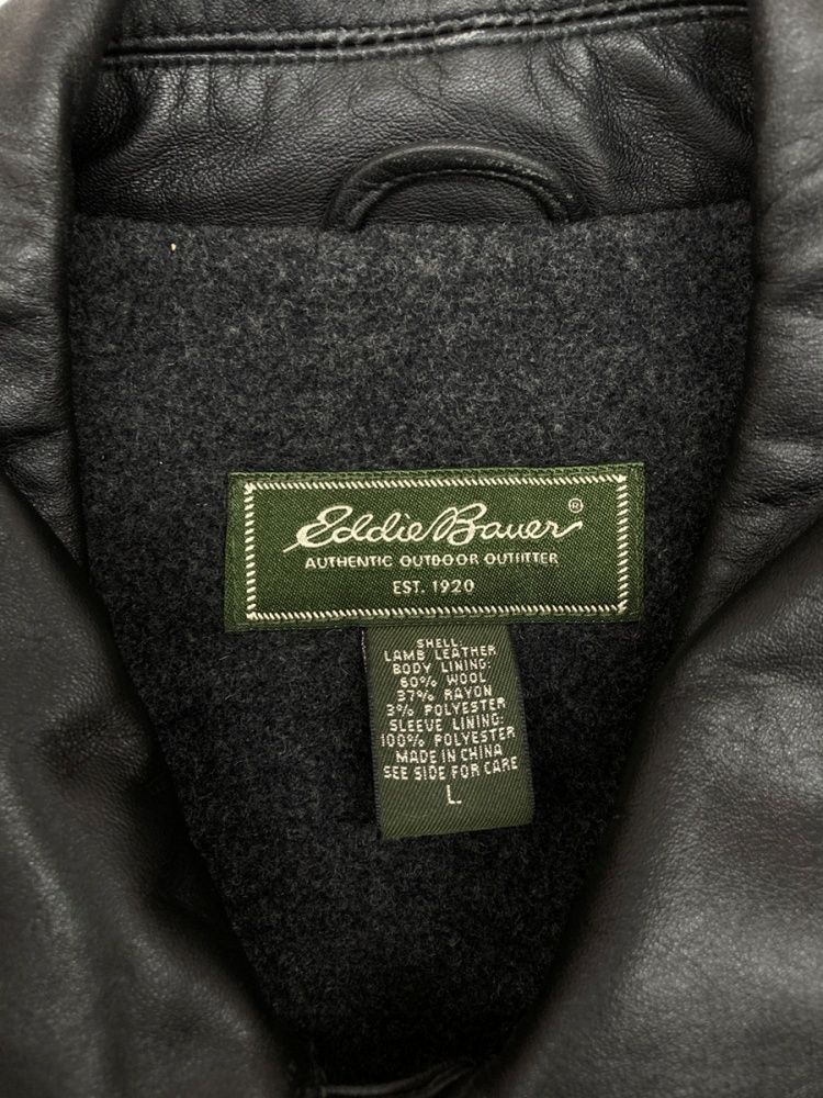 エディーバウアー Eddie Bauer 90s 00s RAMB LEATHER COAT ラム レザー